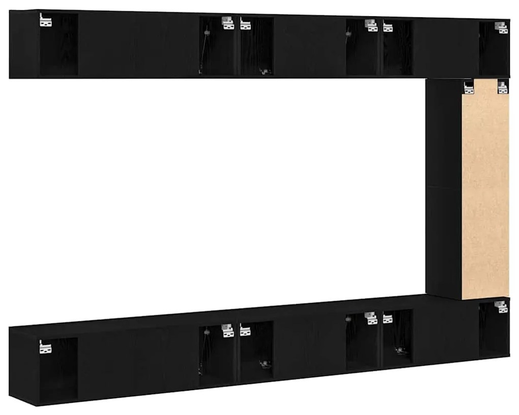 vidaXL Σετ επίπλου τηλεόρασης 9 pcs Μαύρη δρυς 30.5 x 30 x 110 εκ.