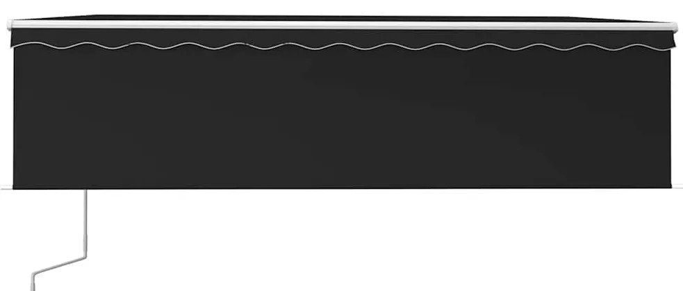 vidaXL Τέντα Αυτόματη με Σκίαστρο/LED/Αισθητήρα Ανέμου Ανθρακί 5x3 μ.