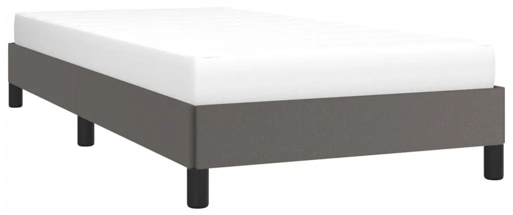 vidaXL Πλαίσιο Κρεβατιού Γκρι 90x190 εκ. από Συνθετικό Δέρμα