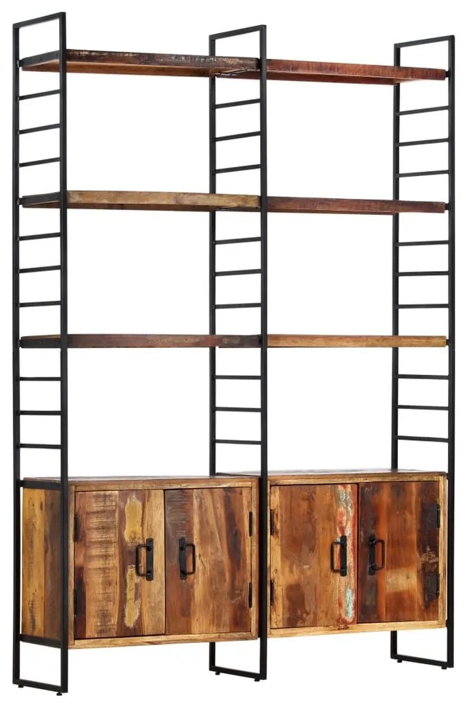 Βιβλιοθήκη με 4 Επίπεδα 124x30x180 εκ. Μασίφ Ανακυκλωμένο Ξύλο - Καφέ