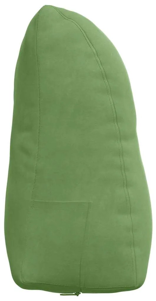 vidaXL Μαξιλάρι Πλάτης Ανοιχτό Πράσινο 45 x 24 x 50 εκ Βελούδο
