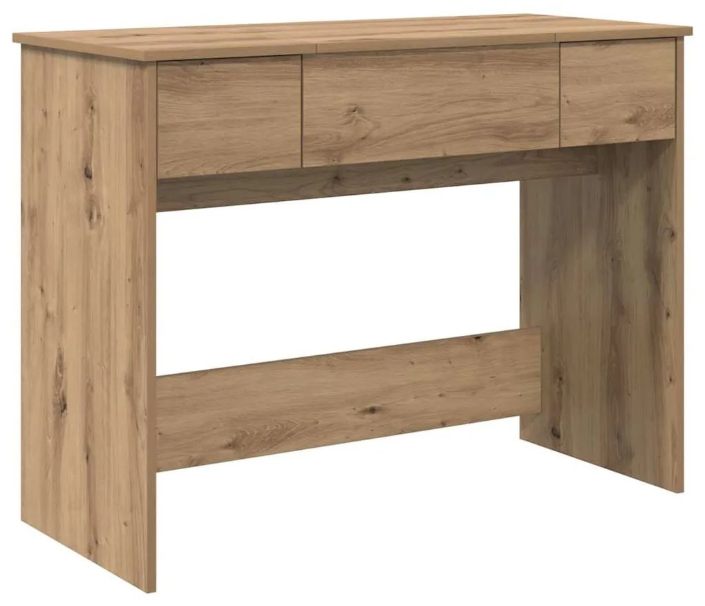 vidaXL Τραπέζι Μακιγιάζ με Καθρέπτη Δρυός 100x45x76 εκ.