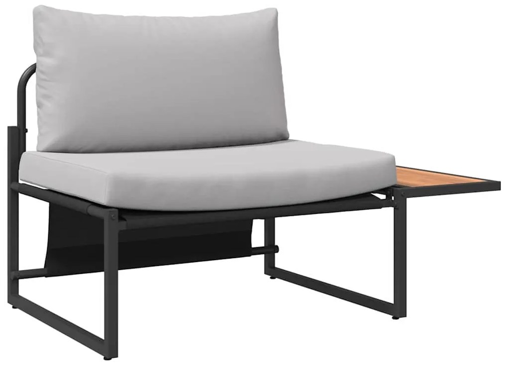 vidaXL Σετ Καναπέ Κήπου 2 pcs Ανοιχτό γκρι Ατσάλι