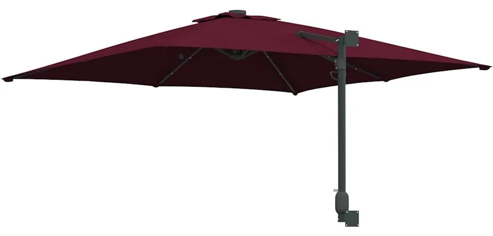 vidaXL Ομπρέλα Κήπου Μπορντό 248.5 x 247.5 x 160 εκ. ύφασμα