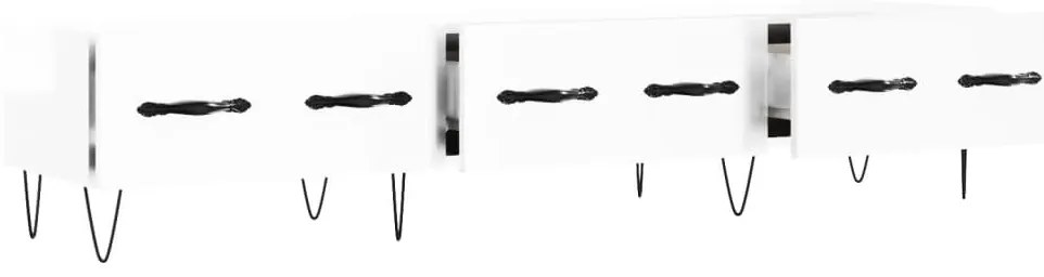 vidaXL Έπιπλο Τηλεόρασης Γυαλ. Λευκό 150x36x30 εκ. Επεξεργασμένο Ξύλο