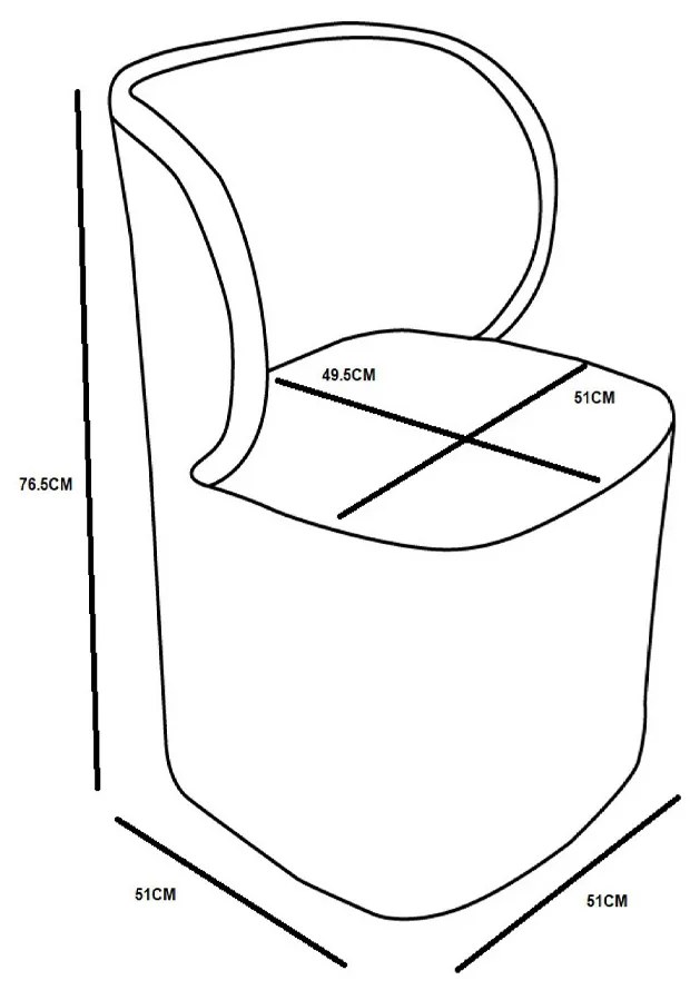 NEST ΚΑΡΕΚΛΑ ΦΥΣΙΚΟ 58x56xH75cm - 22-0155