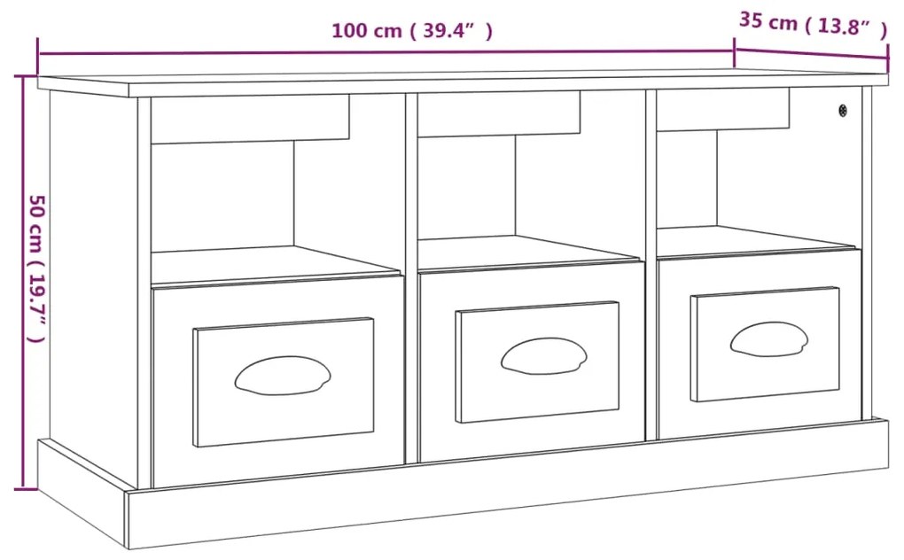 ΈΠΙΠΛΟ ΤΗΛΕΟΡΑΣΗΣ ΓΥΑΛ. ΛΕΥΚΟ 100X35X50 ΕΚ. ΕΠΕΞΕΡΓΑΣΜΕΝΟ ΞΥΛΟ 816290