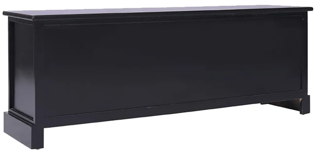vidaXL Έπιπλο Τηλεόρασης Μαύρο 108x30x40 εκ. από Μασίφ Ξύλο Παυλώνιας