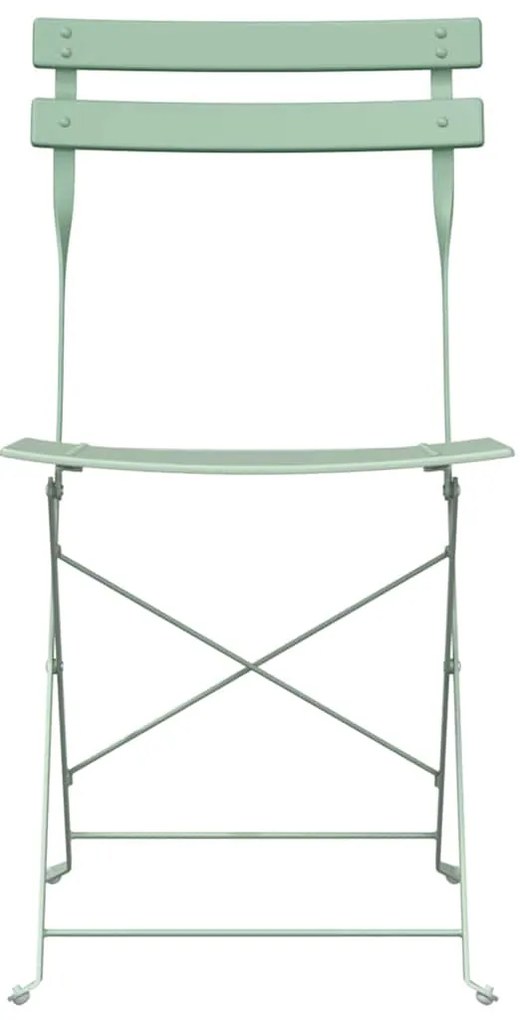 vidaXL Πτυσσόμενη Καρέκλα Κήπου 2 pcs Πράσινο 42 x 46 x 82εκ Ατσάλι