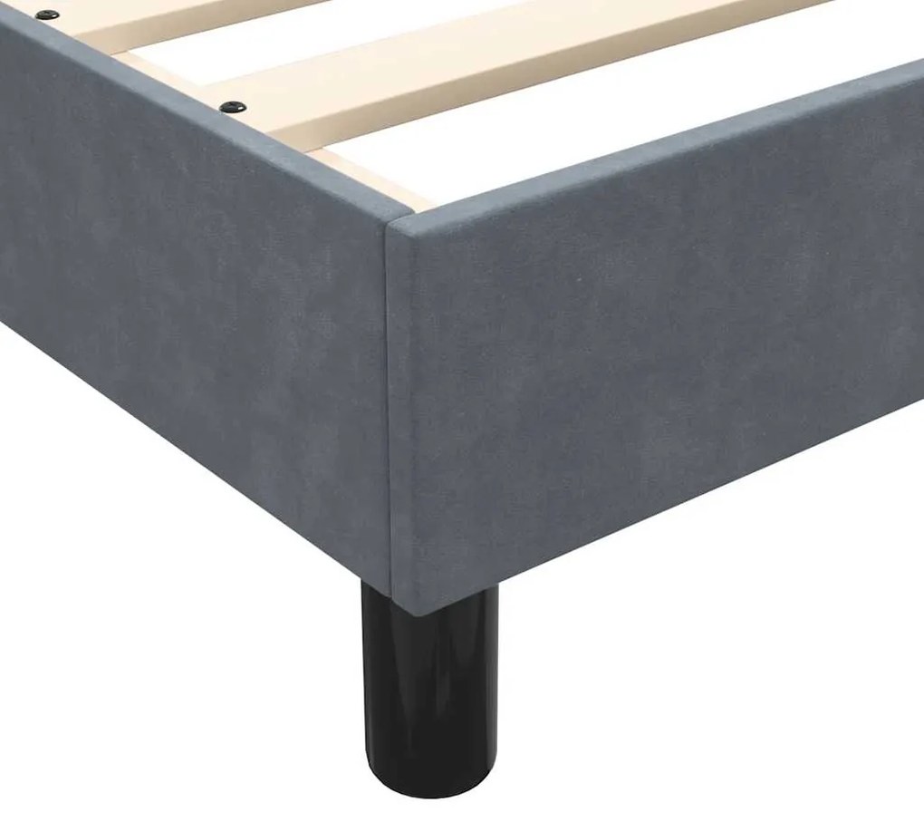 ΚΡΕΒΑΤΙ BOXSPRING ΜΕ ΣΤΡΩΜΑ ΣΚΟΥΡΟ ΓΚΡΙ 100X210 ΕΚ. ΒΕΛΟΥΔΙΝΟ 3316006