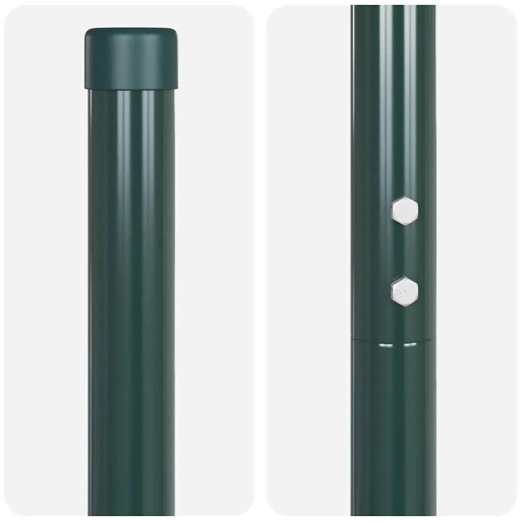 vidaXL Πό posts φράχτη 2 pcs Πράσινο 140 cm