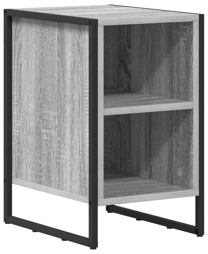 vidaXL Κομοδίνο 2 pcs Γκρίζο Σονομα 39.5 x 30 x 50 εκ