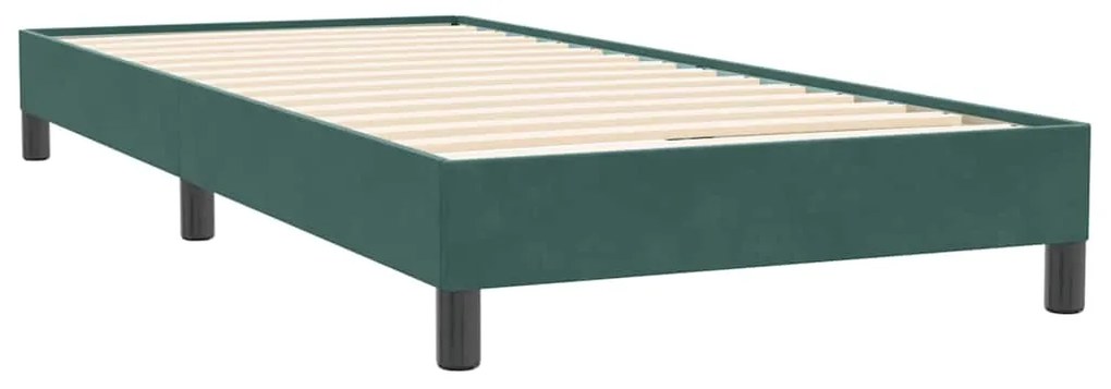 BOX SPRING ΚΡΕΒΑΤΙ ΜΕ ΣΤΡΩΜΑ ΣΚΟΥΡΟ ΠΡΑΣΙΝΟ 100X220CM ΒΕΛΟΥΔΙΝΟ 3317814