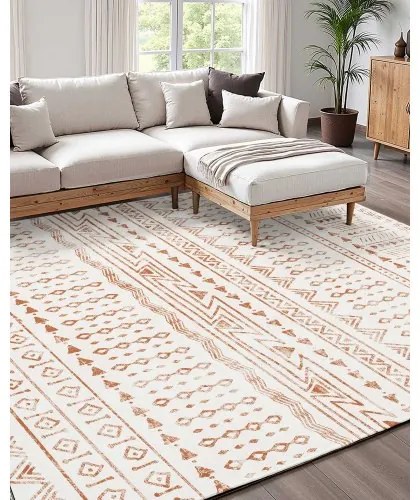 VEVOR Large Area Rug 5x8 ft Anti-Skid and Tear-Resistant Floor Mat Modern Beige