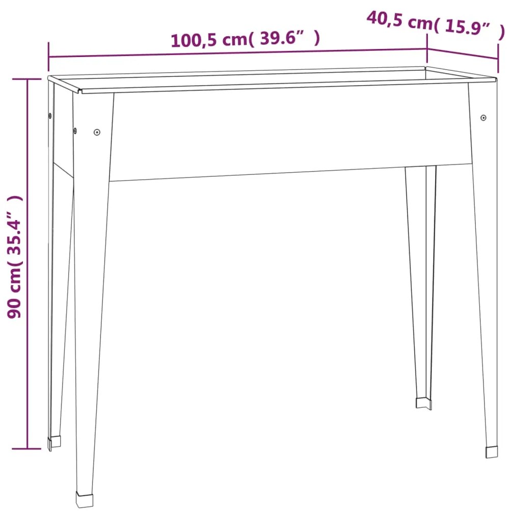 vidaXL Ζαρντινιέρα 100,5 x 40,5 x 90 εκ. Γαλβανισμένος Χάλυβας