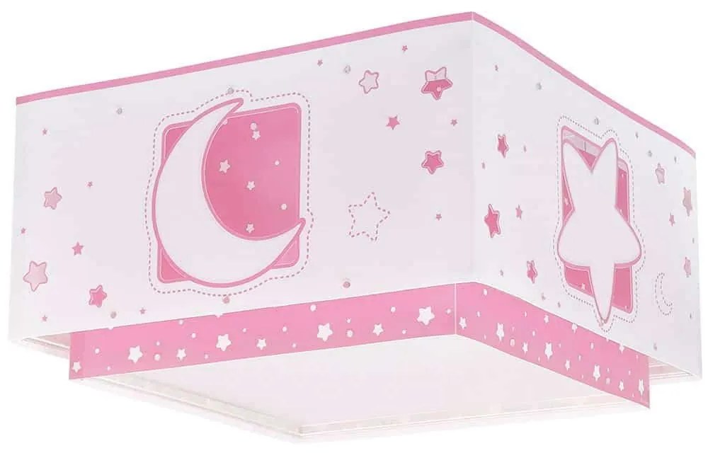 Φωτιστικό Οροφής-Πλαφονιέρα Moon 63236 S 30x30x16,5cm 2xE27 Pink Ango