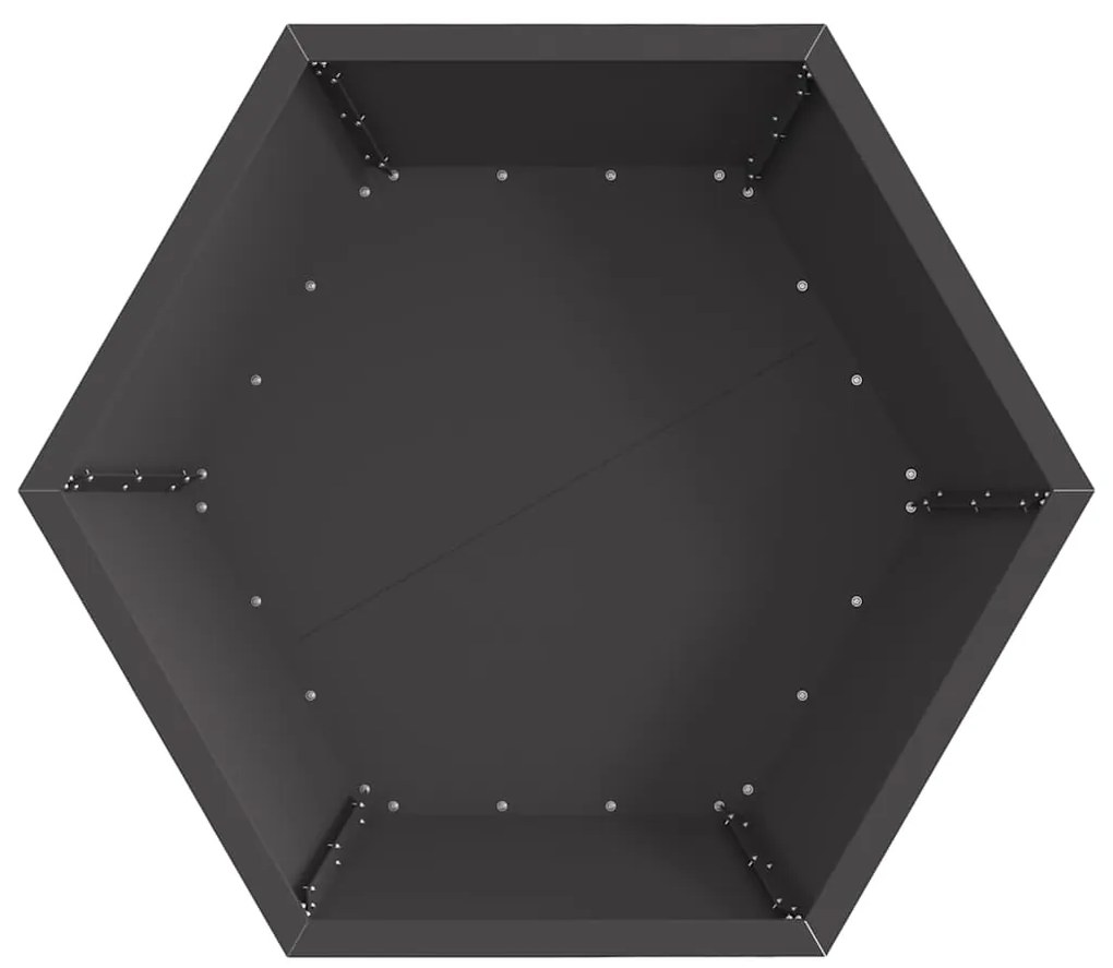 vidaXL Φωτιά Μαύρο 75 x 75 x 28 εκ. Κρύα έλαση από χάλυβα