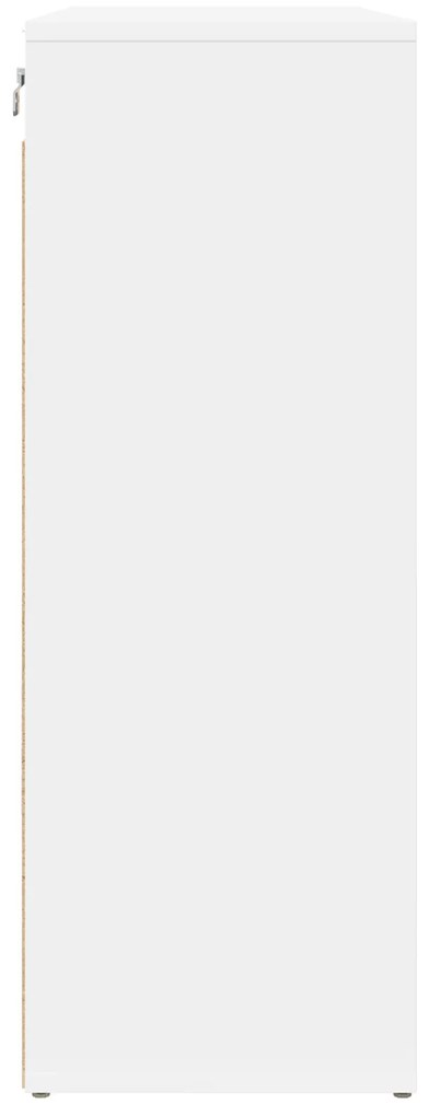 vidaXL Ντουλάπα Παπουτσιών Λευκό 52.5 x 30 x 50 εκ. Επεξεργασμένο ξύλο