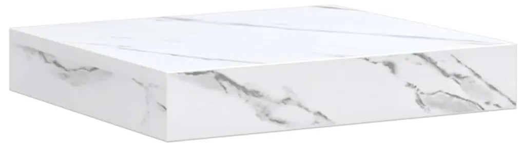 vidaXL Ράφι Τοίχου Επιτοίχιο 4 pcs Λευκό Μάρμαρο 23 x 23,5 x 4 εκ