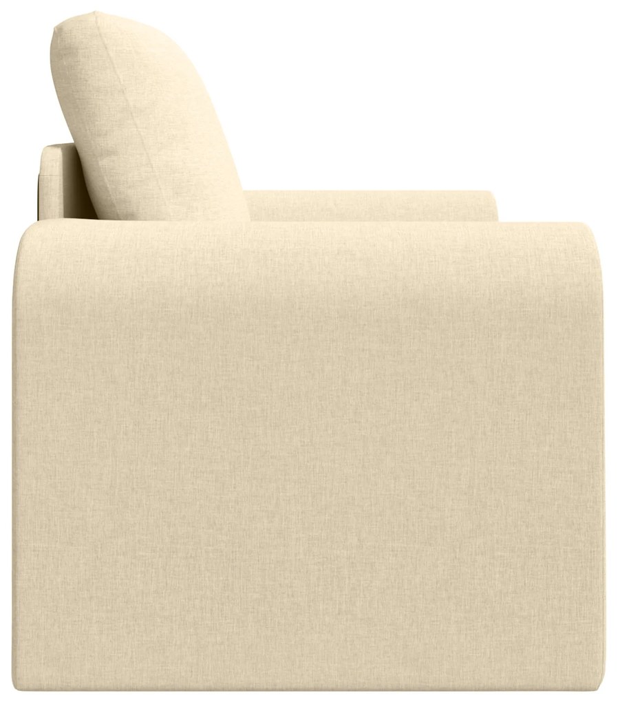 vidaXL Δάπεδο Καναπές Κρεβάτι 2 σε 1 Κρεμ 98x71x83 εκ. Ύφασμα