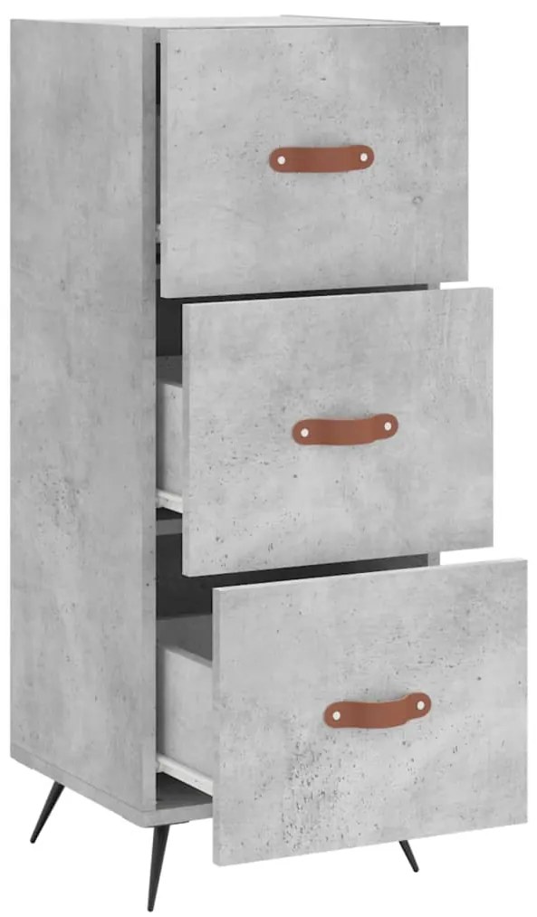 vidaXL Ντουλάπι Γκρι Σκυροδέματος 34,5x34x90 εκ. Επεξεργασμένο Ξύλο