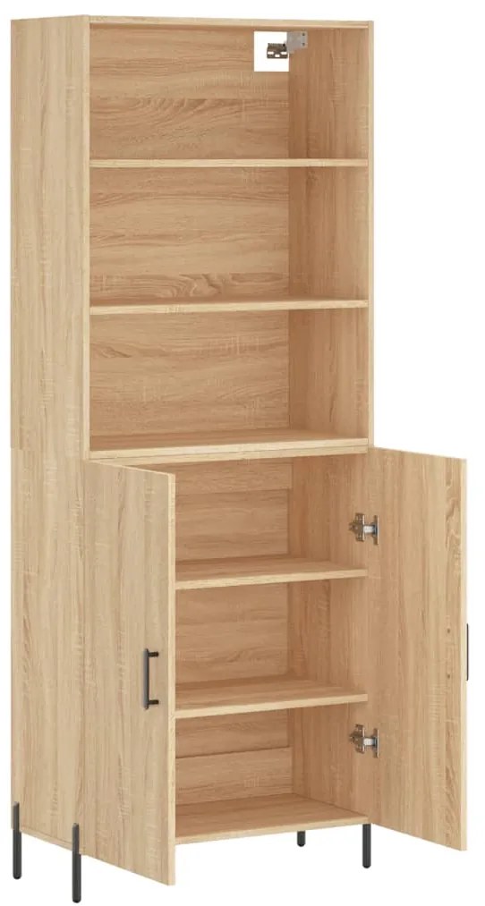 vidaXL Ντουλάπι Sonoma δρυς 69,5 x 34 x 180 εκ. από Επεξεργασμένο Ξύλο