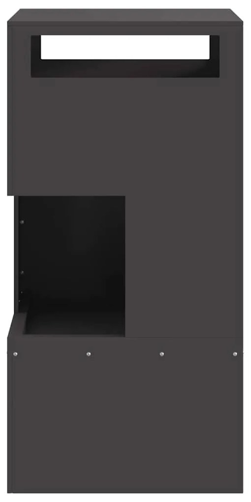 vidaXL Φλόγιστρο Μαύρο 50x50x100 εκ Ατσάλι