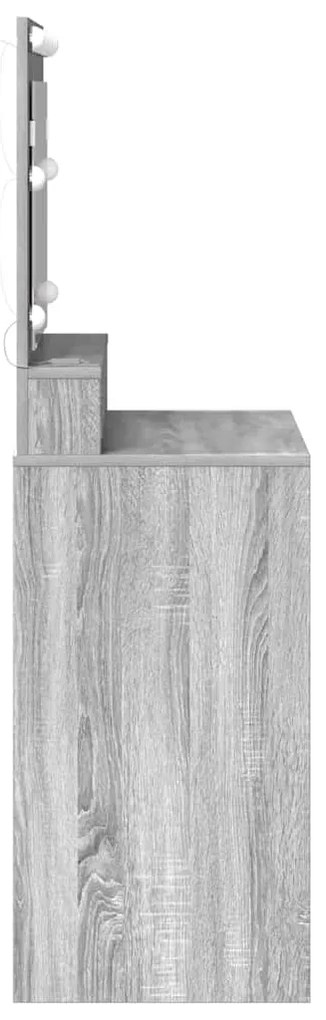 vidaXL Τραπέζι Μακιγιάζ με ράφι Γκρι sonoma 79 x 41 x 135 cm