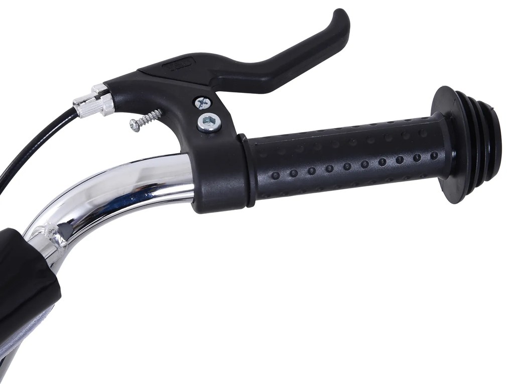 HOMCOM Παιδικό πατίνι 16/12 ιντσών πατίνι με φρένα πατίνι πόλης Kickboard παιδικό πατίνι για παιδιά 5+ ετών Μαύρο 135 x 58 x 92-100 cm