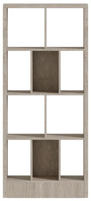 Βιβλιοθήκη Dividre pakoworld sonoma oak μελαμίνης 80x30x181εκ