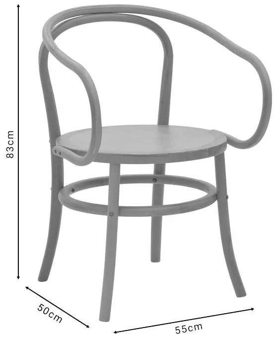 Καρέκλα - Πολυθρόνα Verfie φυσικό ξύλο οξιάς 55x50x83εκ 55x50x83 εκ.