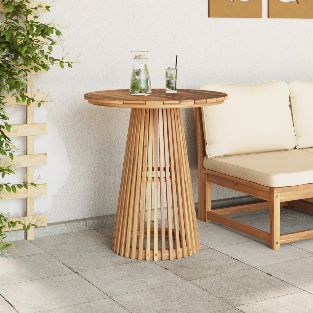 vidaXL Τραπέζι Κήπου Ø70x75 εκ Μασίφ Ξύλο Teak
