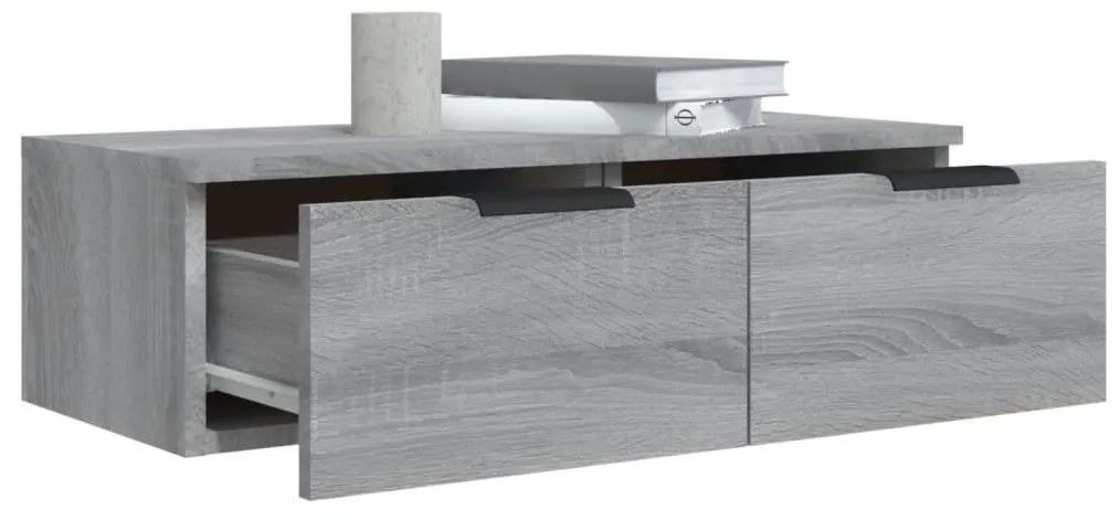 vidaXL Ντουλάπια Τοίχου 2 τεμ. Γκρι Sonoma 68 x 30 x 20 εκ. Επ. Ξύλο