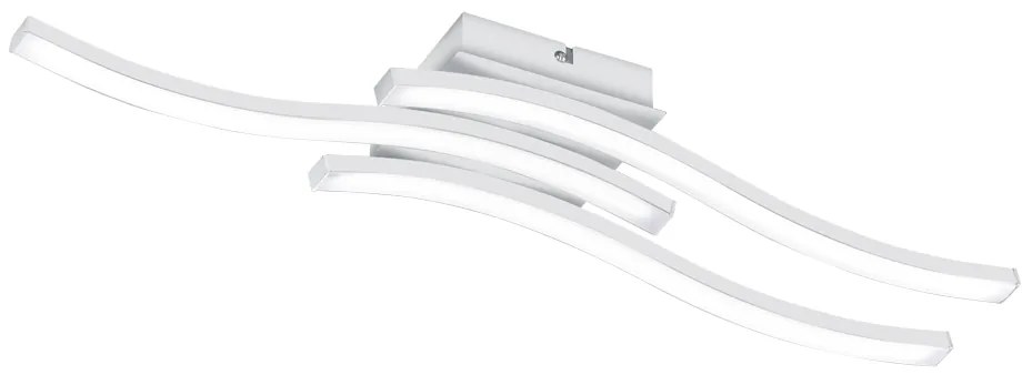 Route Μοντέρνα Μεταλλική Πλαφονιέρα Οροφής με Ενσωματωμένο LED σε Λευκό χρώμα 56cm Ματ Trio Lighting R62473131