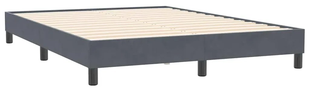 ΚΡΕΒΑΤΙ BOXSPRING ΜΕ ΣΤΡΩΜΑ ΣΚΟΥΡΟ ΓΚΡΙ 160X210 ΕΚ. ΒΕΛΟΥΔΙΝΟ 3318034