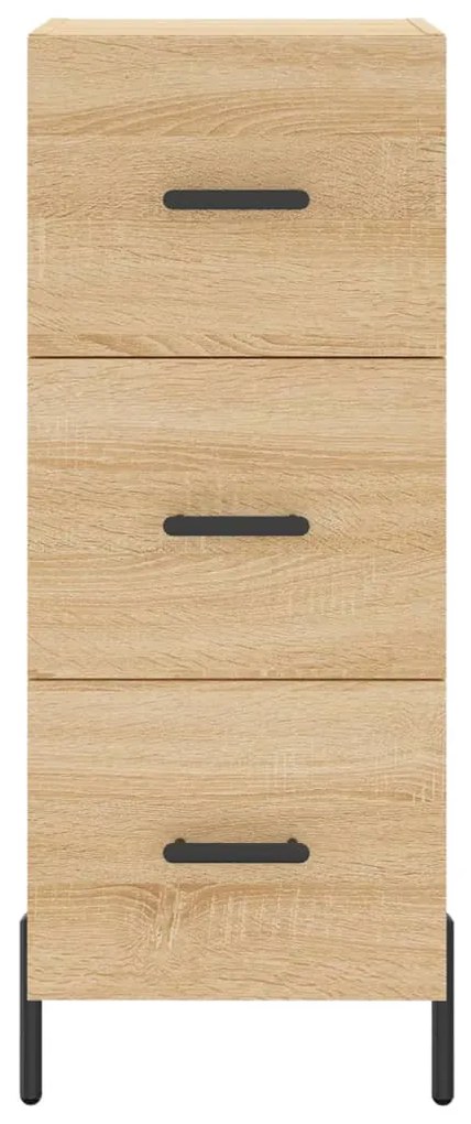 vidaXL Μπουφές Sonoma δρυς 34,5 x 34 x 180 εκ. από Επεξεργασμένο Ξύλο