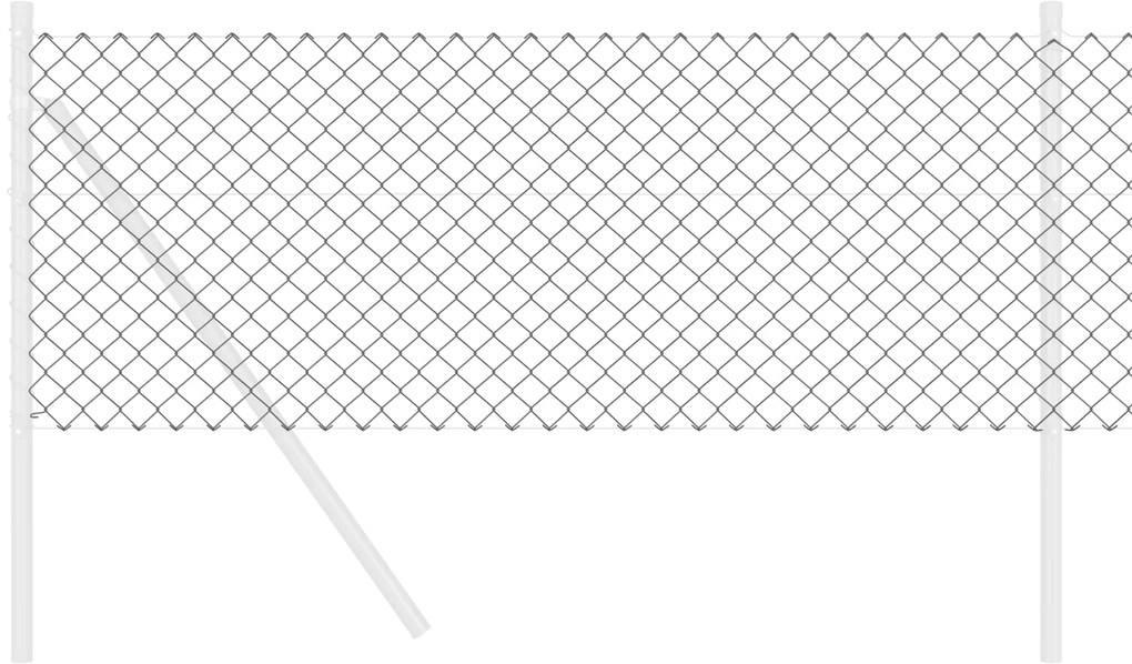 vidaXL Φράχτης Γκρι 25 x 0.4 m Μέταλλο με επικάλυψη PVC