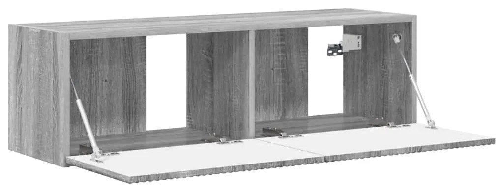 vidaXL Ντουλάπι Τηλεόρασης Τοίχου Γκρίζο Σονομα 60 x 31 x 29.5 εκ