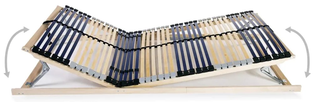 vidaXL Τελάρο Κρεβατιού με 42 Σανίδες & 7 Ζώνες 120 x 200 εκ.