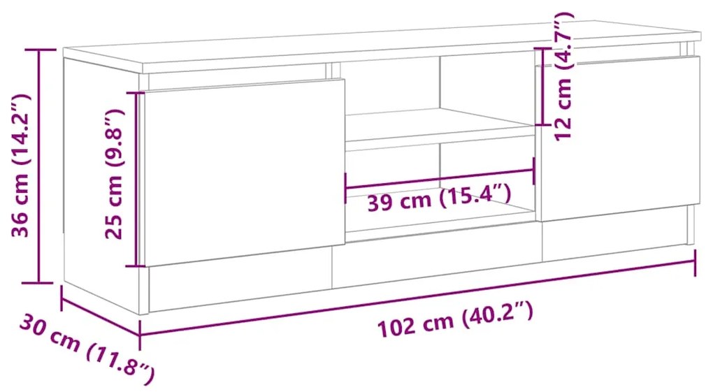 ΈΠΙΠΛΟ ΤΗΛΕΟΡΑΣΗΣ ΑΡΤΙΣΙΑΝΗ ΔΡΥΣ 102X30X36 ΕΚ ΑΠΟ ΕΠΕΞΕΡΓ. ΞΥΛΟ 855855