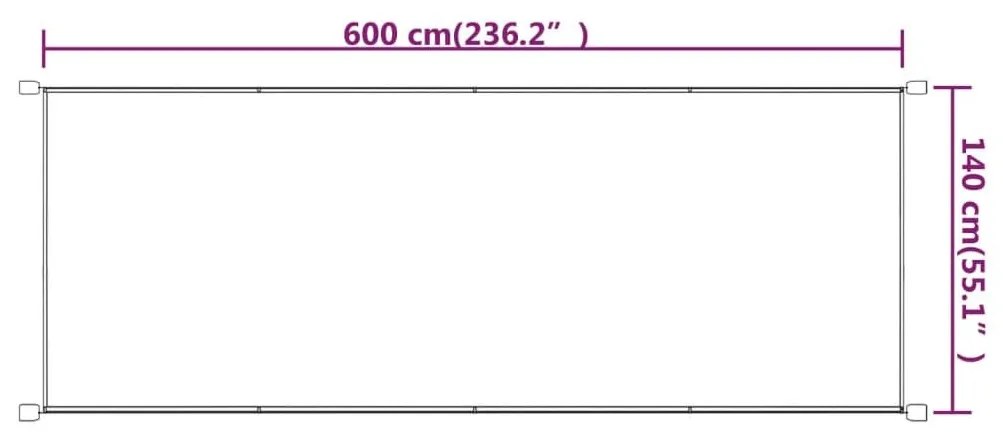 Τέντα Κάθετη Μπλε 140 x 600 εκ. από Ύφασμα Oxford - Μπλε