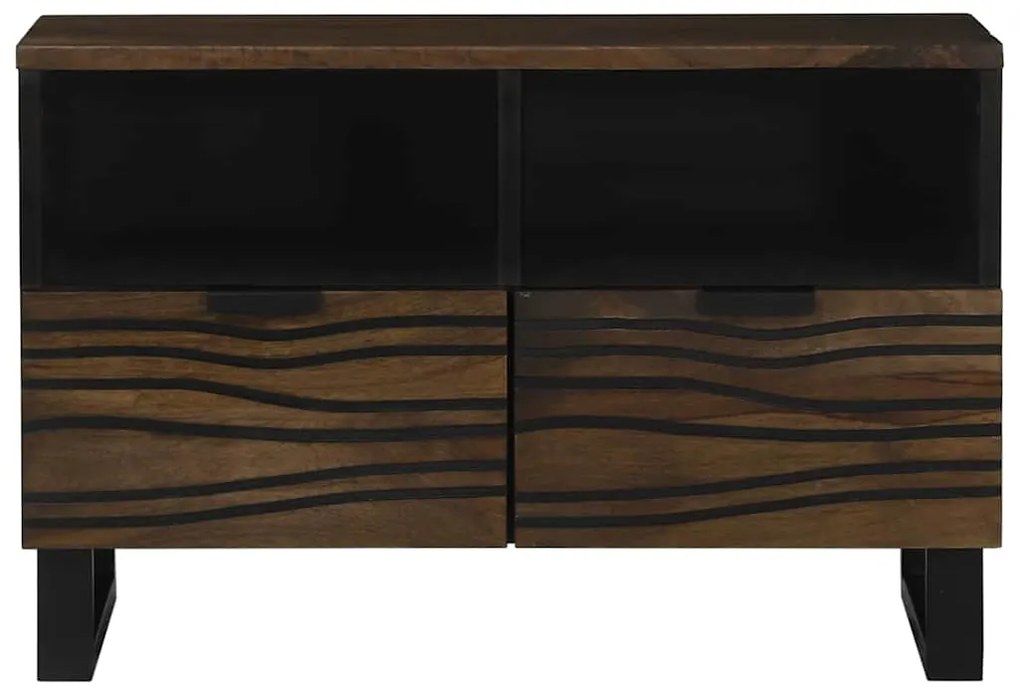 vidaXL Ντουλάπι TV με συρτάρι Καφέ 70 x 33 x 46 εκ Μασίφ ξύλο μάνγκο