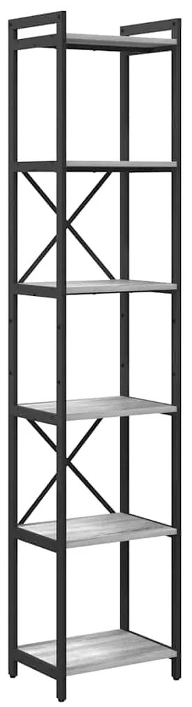 vidaXL Βιβλιοθήκη Γκρι sonoma 40 x 30 x 188 εκ Επεξεργασμένο ξύλο