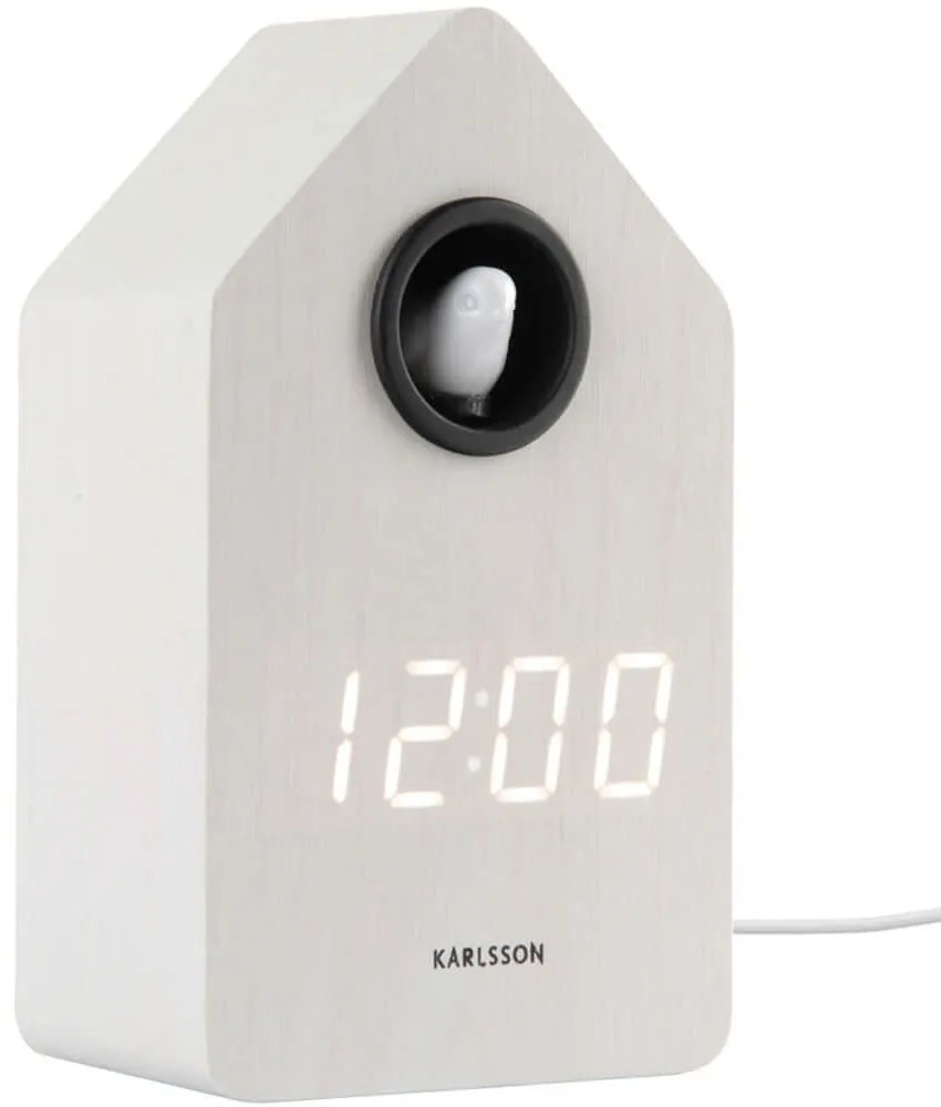Ρολόι Επιτραπέζιο - Ξυπνητήρι Cuckoo KA6061WH 6x15,3cm White Karlsson Ξύλο