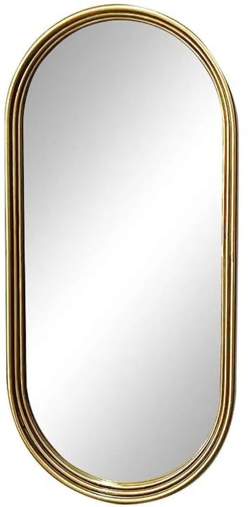 Καθρέπτης Τοίχου Olympon 295-000005 49x5x99cm Gold Inart Μέταλλο,Γυαλί
