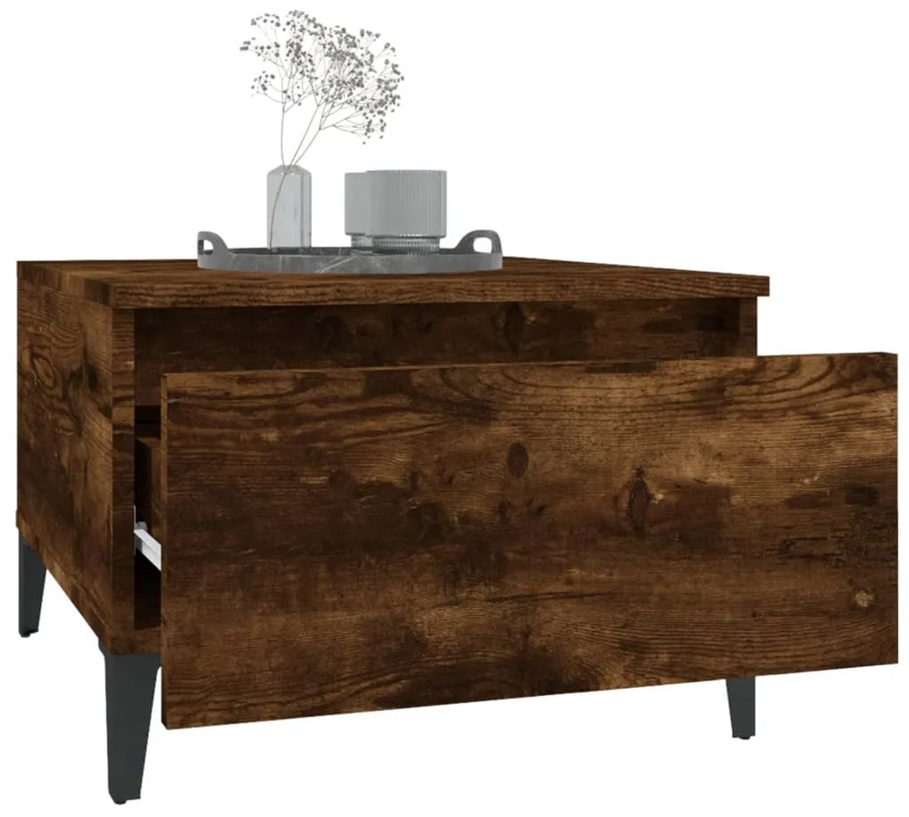 vidaXL Βοηθητικό Τραπέζι Καπνιστή Δρυς 50x46x35 εκ. Επεξεργασμένο Ξύλο