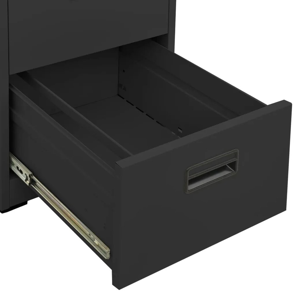 vidaXL Αρχειοθήκη Ανθρακί 46 x 62 x 133 εκ. από Ατσάλι