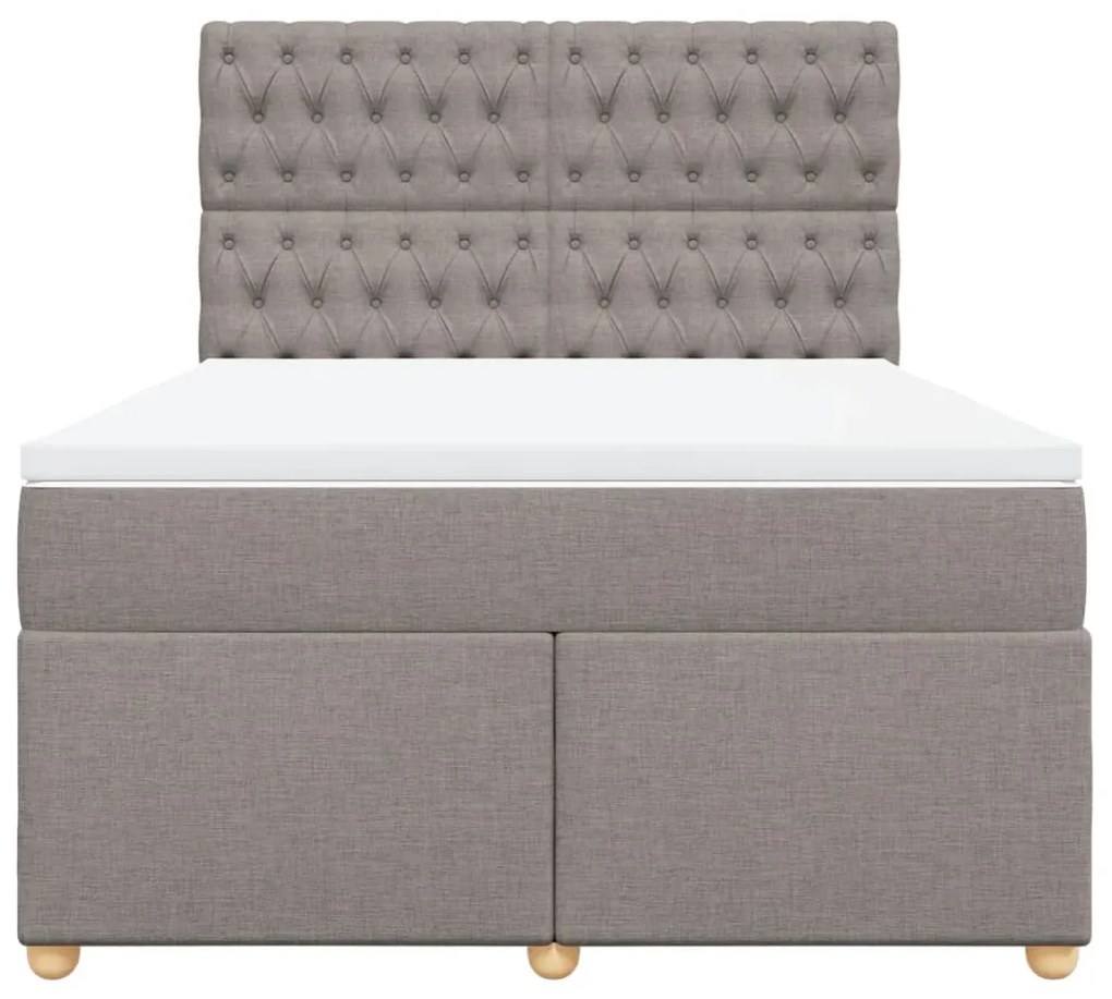 ΚΡΕΒΑΤΙ BOXSPRING ΜΕ ΣΤΡΩΜΑ TAUPE 140X190 ΕΚ. ΥΦΑΣΜΑΤΙΝΟ 3293586