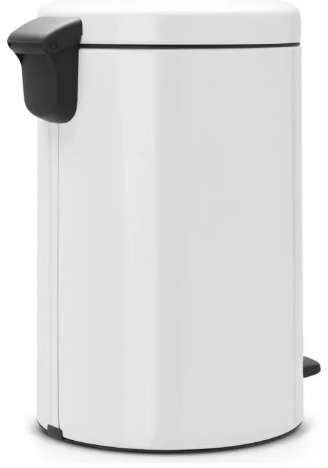 Κάδος με πεντάλ Brabantia NewIcon 649034, 20 l, Ομαλό κλείσιμο, Αντιολισθητική βάση, Λευκό
