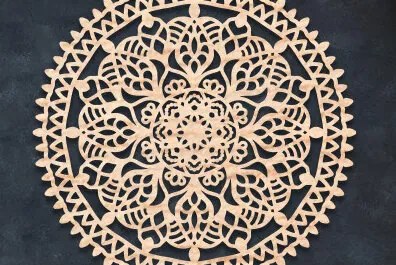 Intra απο ξύλο plywood 3mm-4mm πάχος – Διακόσμηση τοίχου Mandala Cut Laser Δίασταση  40x30 cm INTRAFABR-63925911